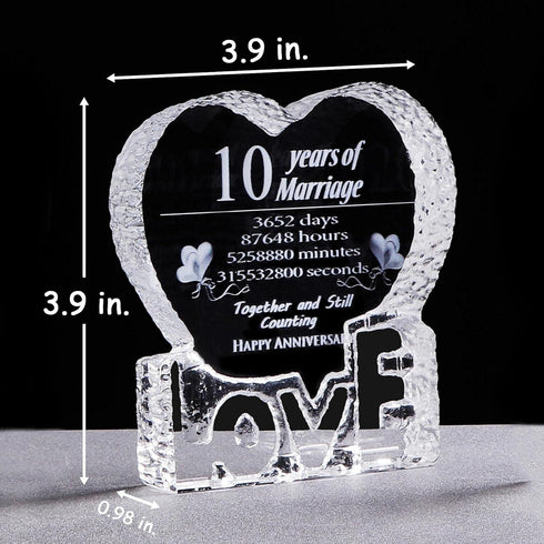 10 Year Crystal 10th Wedding Anniversary